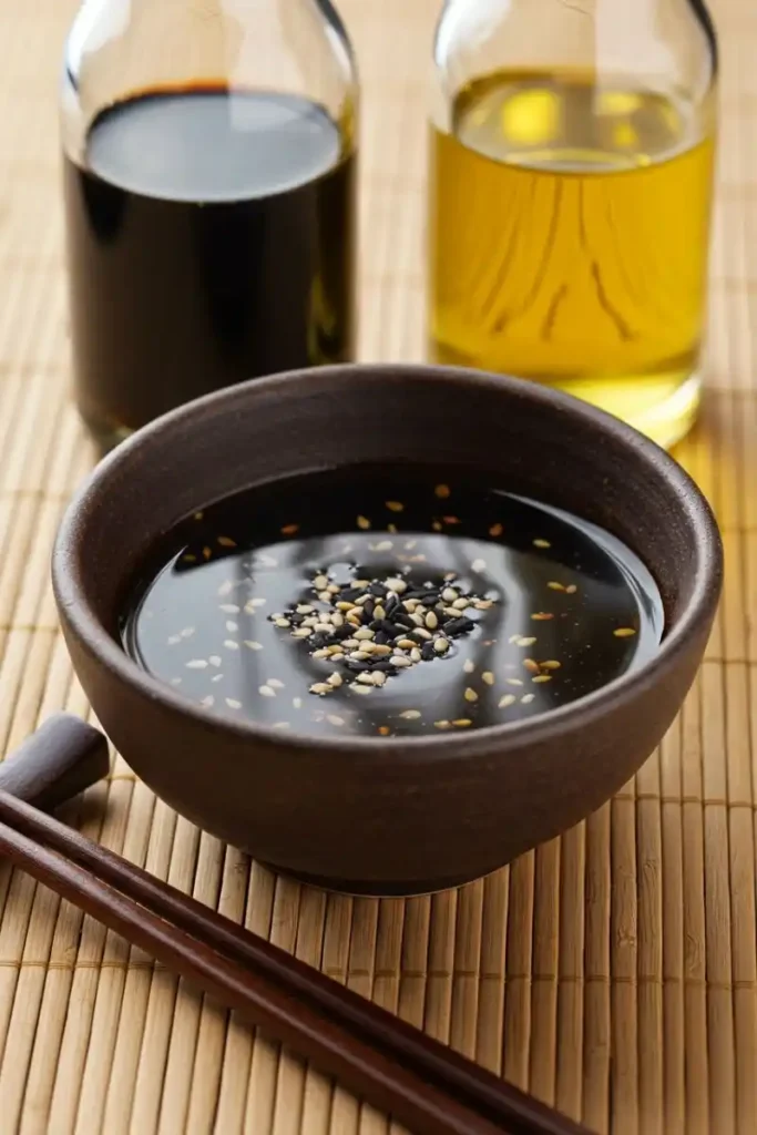 Toasted sesame sauce with soy and sesame seeds