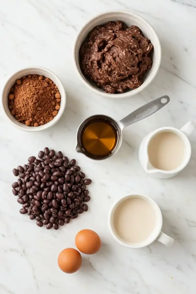Ingredients for Flourless Brownie Batter Bites