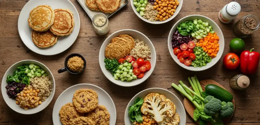Easy Gluten-Free Recipes For Beginners colorful meal spread