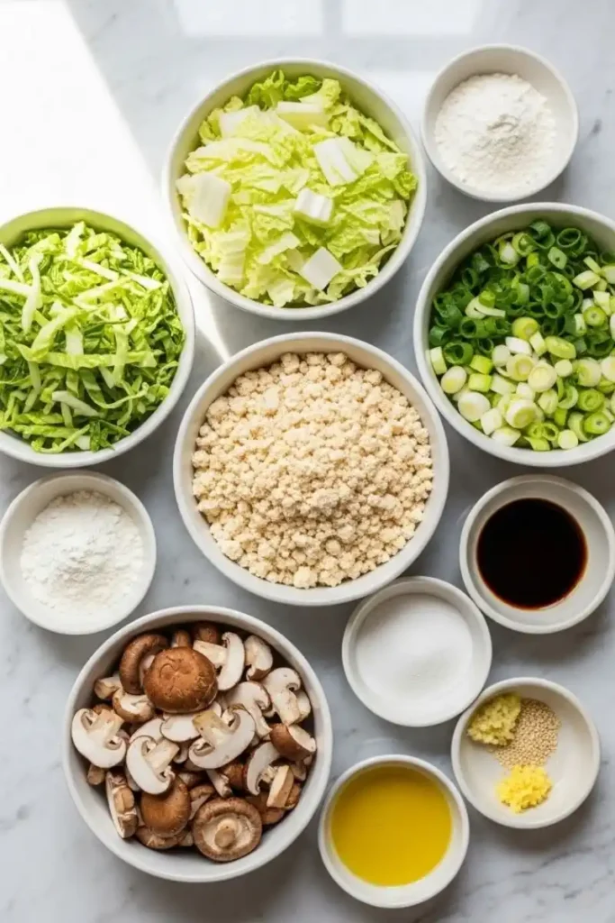 tofu and vegetable dumpling ingredients gluten-free