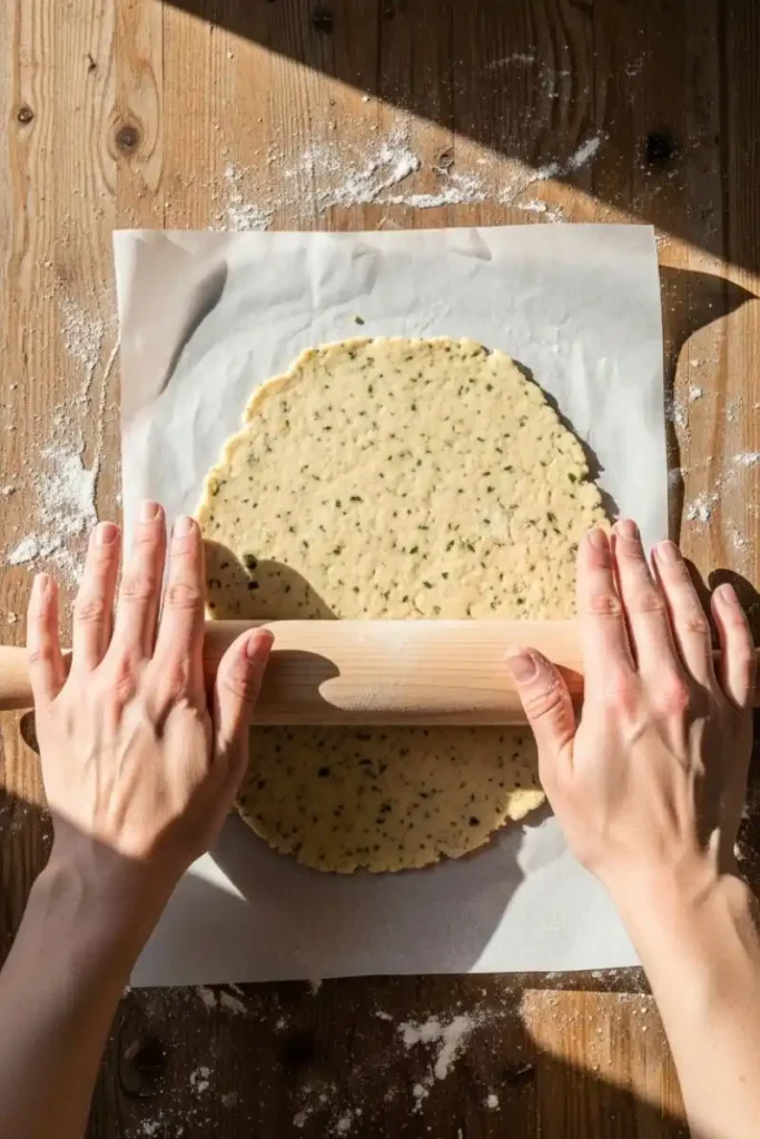 Rolling gluten-free cracker dough